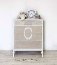 Load image into Gallery viewer, Parisian chic solid wood tall dresser chest of drawers bureau