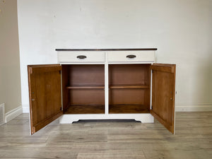 Modern farmhouse solid wood cabinet sideboard buffet hutch server