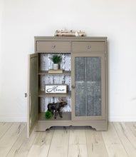 Load image into Gallery viewer, Rustic cottage chic solid wood cabinet storage unit