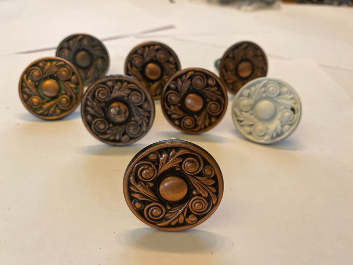 Round floral knobs