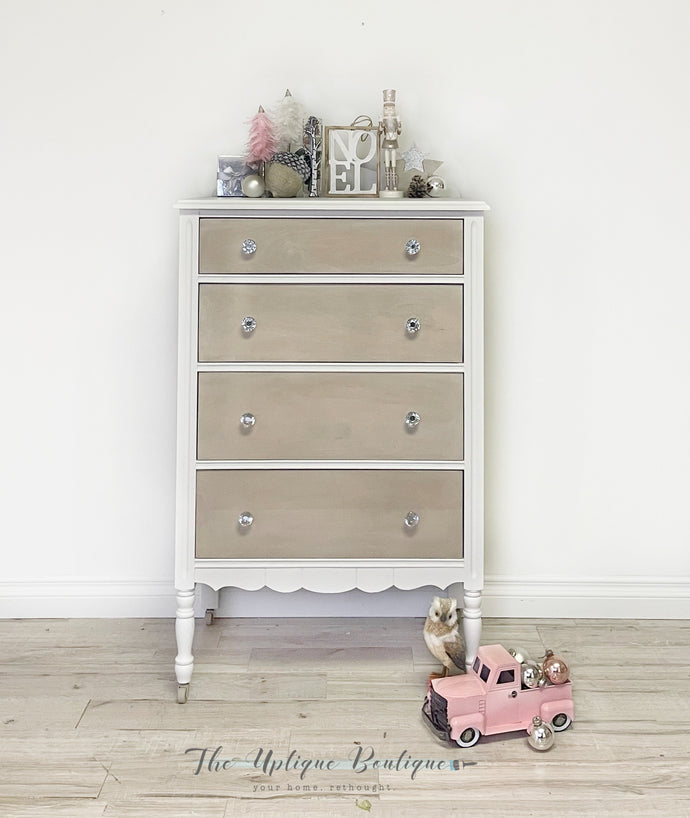 Modern farmhouse solid wood tall dresser chest of drawers