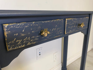 Parisian chic solid wood entryway console sofa table desk