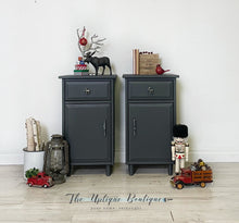Load image into Gallery viewer, Modern cottage chic solid wood nightstands side tables end tables pair