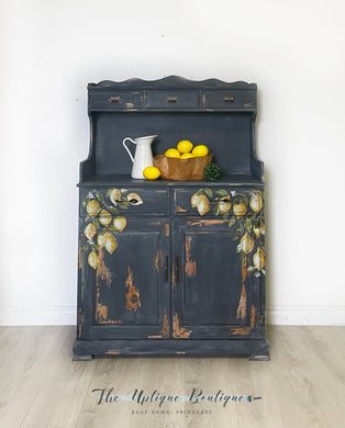 Modern farmhouse solid wood buffet hutch cabinet