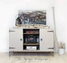 Load image into Gallery viewer, Modern cottage chic solid wood credenza entertainment stand unit storage cabinet