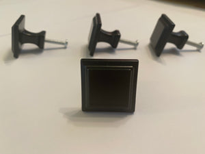 Black square knobs