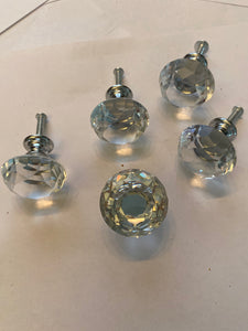 Clear crystal knobs