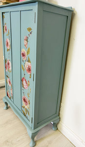 French country inspired solid wood cabinet bookcase linen chest