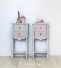 Load image into Gallery viewer, Parisian chic solid wood nightstands side tables