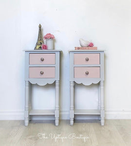 Parisian chic solid wood nightstands side tables