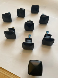 Square black drawer knobs