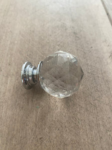 Clear glass drawer knobs