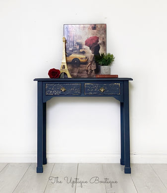 Parisian chic solid wood entryway console sofa table desk