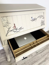 Load image into Gallery viewer, Woodland cottage chic solid wood secretary drop down desk