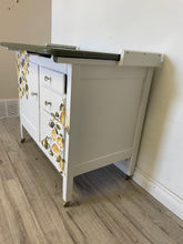 Load image into Gallery viewer, Antique solid wood hoosier cabinet desk table