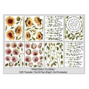 Painterly Floral 12 x 16    8 sheets